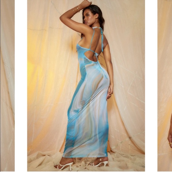 NWT Jaded London Swim Marble Maxi Dress - Picture 8 of 8